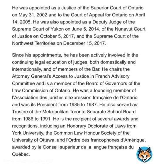 While @PierrePoilievre is smearing Justice Paul Rouleau as a mere &ldquo;Liberal staffer with grey hair&rdquo;, francophone voters in #Qu&eacute;bec and elsewhere might like to know the man he&rsquo;s slandering has been a lifelong advocate for the ffrancophonie in Ontario and beyond.  #cdnpoli