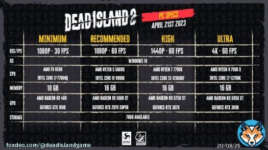 Here's something you've been asking for - PC specs for Dead Island 2 & answers to most commonly asked questions:   #DeadIsland #SeeYouInHELLA