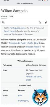 LOOOOL who edited the referee's Wikipedia page mid game   #ENGFRA #FIFAWorldCup #england #ThreeLions