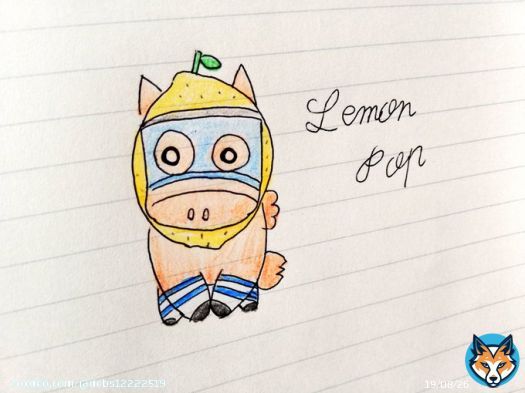 ドバイゴールデンシャヒーンにでるんや〜!! あの雨で姫路行けんかった時に描いたレモンポップ!! #レモンポップ