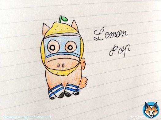 ドバイゴールデンシャヒーンにでるんや〜!! あの雨で姫路行けんかった時に描いたレモンポップ!! #レモンポップ