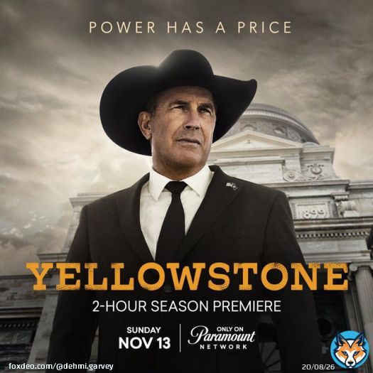 الفترة القادمة برعاية تايلر شيريدان  مسلسل Yellowstone قادم ١٣ نوفمبر  مسلسل Tulsa King قادم ١٣ نوفمبر  مسلسل 1923 قادم بتاريخ ١٨ ديسمبر  مسلسل Mayor Of Kingstown قريباً