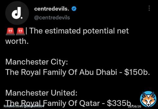 Let me not mention how much Man utd generate on their own, we&rsquo;ve been going towith Man City&rsquo;s Royal owners with parasitic Glazers at helm only Becuz of how much we generate in a financial year, now you add Qatar&rsquo;s net worth to it, it&rsquo;s going to be mad o!!!  Qatari WHAT A GOAL