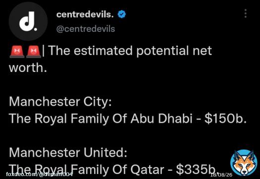 Let me not mention how much Man utd generate on their own, we&rsquo;ve been going towith Man City&rsquo;s Royal owners with parasitic Glazers at helm only Becuz of how much we generate in a financial year, now you add Qatar&rsquo;s net worth to it, it&rsquo;s going to be mad o!!!  Qatari WHAT A GOAL