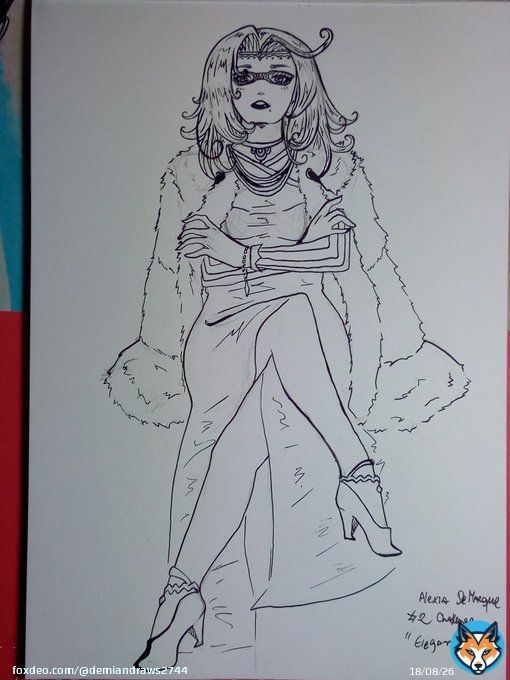 Alexia DeMarque: #2 Challenge, Elegant An accidental Fubuki rip off now that I think about it, oh well #beautifulwoman&nbsp;#clothesdesign&nbsp;#creation #curvaceous&nbsp;#dress&nbsp;#glassesgirl #illustration&nbsp;#ink&nbsp;#originalcharacter #elegantwoman&nbsp;#challengeart&nbsp;#art&nbsp;#detail