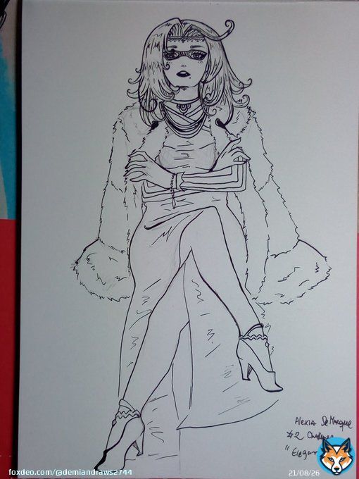 Alexia DeMarque: #2 Challenge, Elegant An accidental Fubuki rip off now that I think about it, oh well #beautifulwoman&nbsp;#clothesdesign&nbsp;#creation #curvaceous&nbsp;#dress&nbsp;#glassesgirl #illustration&nbsp;#ink&nbsp;#originalcharacter #elegantwoman&nbsp;#challengeart&nbsp;#art&nbsp;#detail