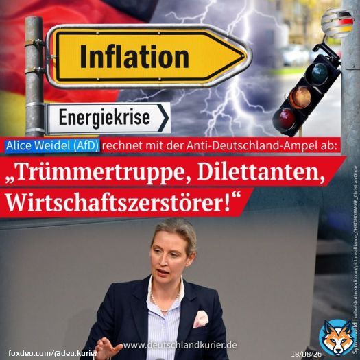 Alice Weidel (@AfD) rechnet mit der #Anti-Deutschland-Ampel ab: &bdquo;Tr&uuml;mmertruppe, Dilettanten, Wirtschaftszerst&ouml;rer!&ldquo;