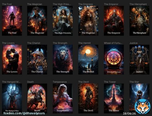 #Promptshare      Creation of Tarot deck  using AI     Prompt:  <description of card>  A sample card from a deck of playing cards. photorealistic, <light> --ar 2:3 --s 750 Check cards with prompt in thread