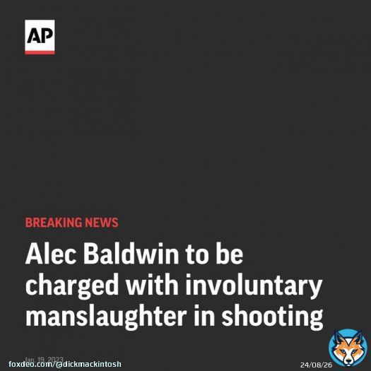 BREAKING: Prosecutors announced that actor Alec Baldwin will be charged with involuntary manslaughter in the shooting of a cinematographer who was killed during a rehearsal of the movie &ldquo;Rust.&rdquo;