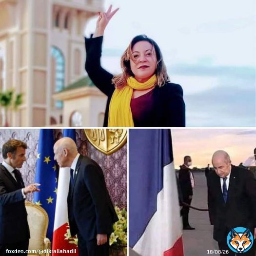 بعد محاولة ترحيل الناشطة #اميرة_بوراوي من #تونس  الى سجن بن عكنون في #الجزائر   تدخل الحاكم الفعلي للمقاطعتين وأمر باطلاق سراحها واعادتها الى #فرنسا    الله يعز الحكام
