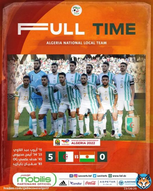 FULL TIME #LesVerts_A' #TeamDZ #123vivalAlg&eacute;rie  #LesFennecs #TotalEnergiesCHAN2022