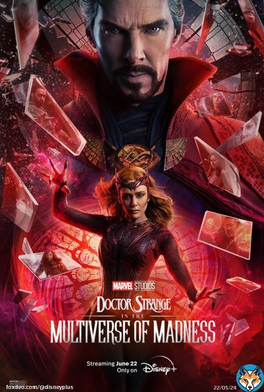 Marvel Studios’ #DoctorStrange  in the Multiverse of Madness is streaming June 22 on #DisneyPlus.