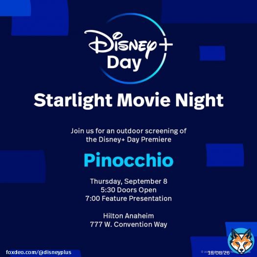 Anaheim, CA  Ahead of #D23Expo, #DisneyPlus subscribers can enjoy a special screening of #Pinocchio tonight.  Don't forget to pick up your Disney+ Subscriber Pass today! #DisneyPlusDay