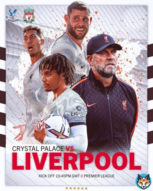 ????????????????????????????????    Crystal Palace vs Liverpool  Selhurst Park  Premier League  7:45pm GMT  Sky Sports  The journey to top four ???????????????????????? ????????????