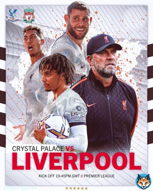 ????????????????????????????????    Crystal Palace vs Liverpool  Selhurst Park  Premier League  7:45pm GMT  Sky Sports  The journey to top four ???????????????????????? ????????????