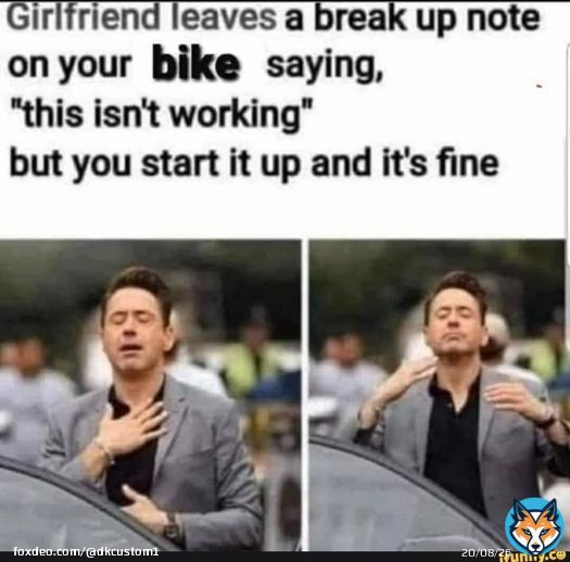 WHEW! #bikelife #girlfriend #breakup #biker #rider #motorcycles #harleydavidson #relief #whew #closeone #lifebehindbars #rideordie #idratherberiding #livefree #ridefree #ride #motorcycle #justride