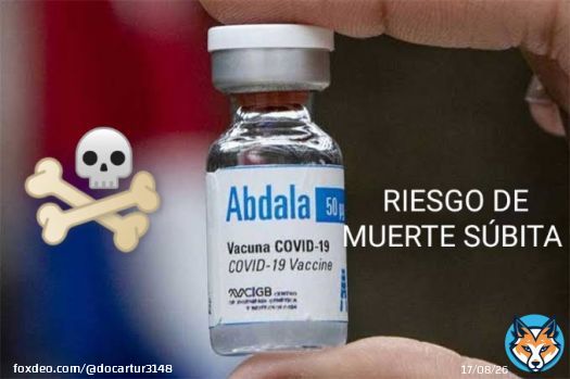 La 'vacuna' ABDAL&Aacute;, otra complacencia a los dictadores cubanos. Quieren experimentar con los mexicanos esa porquer&iacute;a, y ver qu&eacute; resultados da su mierda. Conejillos de indias con ivermectina, y ahora ABDAL&Aacute;. Vacunense chairiros pndejos!