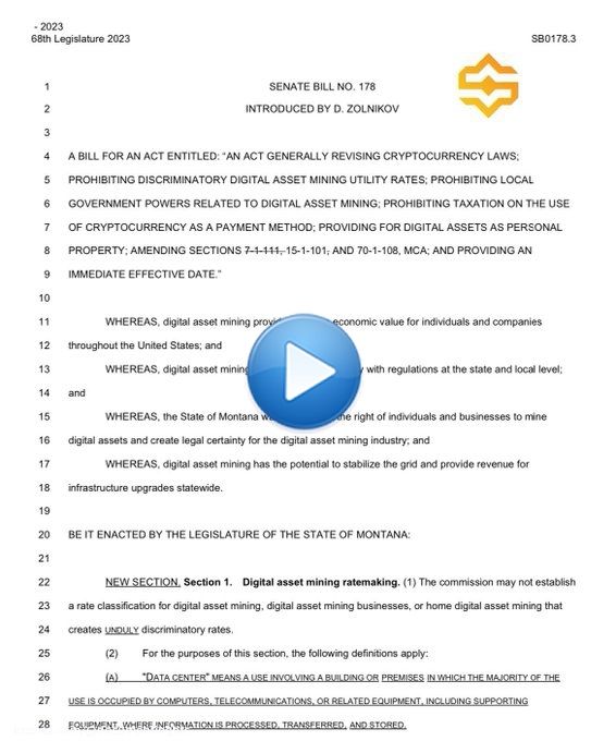 ₿????????????????????????????: Montana passes #bitcoin bill