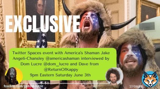 You don&rsquo;t want to miss my Twitter space with MAGA Shaman and Kappy army in 5 minutes.