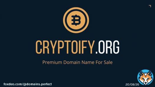 $7,499 Only  #DomainName For Sale  #Cryptoify #cryptocurrency #GameFi #Metaverse #NFTGaming #Meta #NFTs #DeFi #AI #MachineLearning #BigData #AR #DAO #DAOs #Web3 #ML #IoT #Crypto #cryptotrading #fintech #Blockchain #Bitcoin&nbsp;#ETH #technology #NFTGame #VR #XR