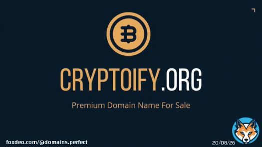 $7,499 Only  #DomainName For Sale  #Cryptoify #cryptocurrency #GameFi #Metaverse #NFTGaming #Meta #NFTs #DeFi #AI #MachineLearning #BigData #AR #DAO #DAOs #Web3 #ML #IoT #Crypto #cryptotrading #fintech #Blockchain #Bitcoin&nbsp;#ETH #technology #NFTGame #VR #XR