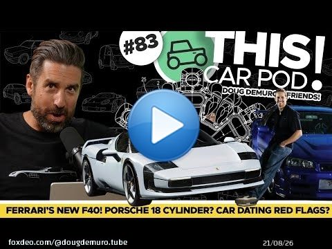 Ferrari Builds Modern F40! Porsche 18 Cylinder Coming? Car Dating Red Flags? THIS CAR POD! EP83