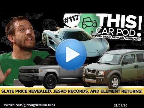 Slate Price Revealed, Koenigsegg Jesko Records, Honda Element Returns, and More! THIS CAR POD! EP117