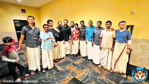 This is how Kannadigas in USA went to watch #Kantara   What about going to movie in Panche?  #traditionaldress #ಕನ್ನಡದ್ದೇ #ಕನ್ನಡ