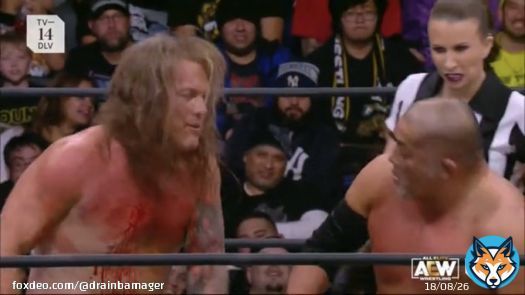 Ishii chopped Jericho so hard, he's bleeding from the chest. HOLY FUCK.