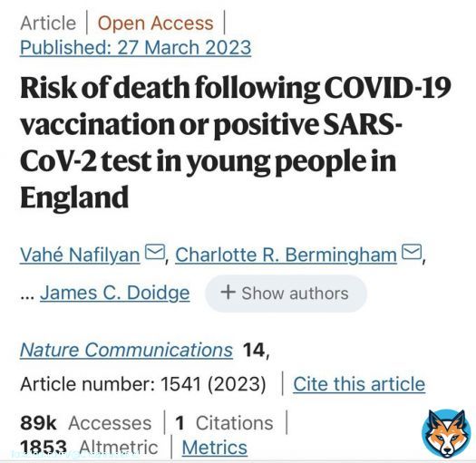 Recent study: no increase in death (cardiac or all causes) in ages 12-29 after mRNA vaccination. There was an increase in cardiac and all cause deaths after a SARS-CoV-2 infection.