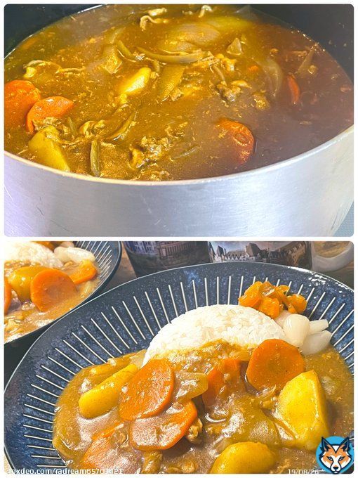 皆さまお疲れ様です本日金曜の夕ごはんは野菜大きめカレー作りましたかなり大量につくったのでしばらくカレーの日が続くかな&hellip;( 'ᵕ' ; )いただきます\u266c.*ﾟ #おうちごはん #晩ごはん #日常垢 #料理記録 #料理好きな人と繋がりたい #料理 #カレーの日 #カレー