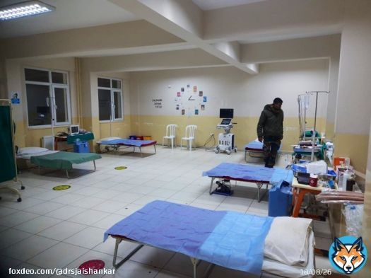 This field hospital in Hatay, T&uuml;rkiye will treat those affected by the earthquake.    Our team of medical & critical care specialists and equipment are preparing to treat emergencies.   #OperationDost