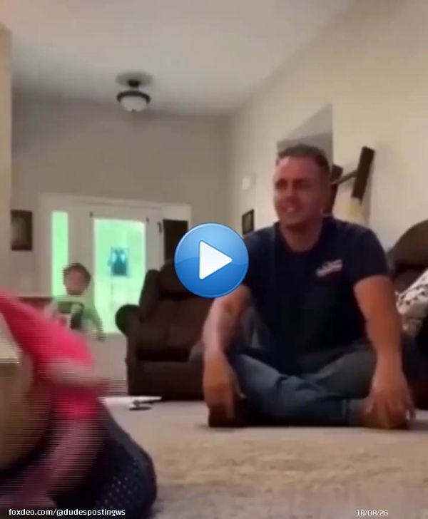 Baby takes his very first steps and he goes straight to hug his brother