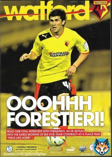#OnThisday 10 years ago Wednesday lost away 2-1 @WatfordFC 2-1 in front of 12,727 #swfc goal AntonioBoth Watford goals from  a bloke called Forestieri  - wonder what happened to him ?