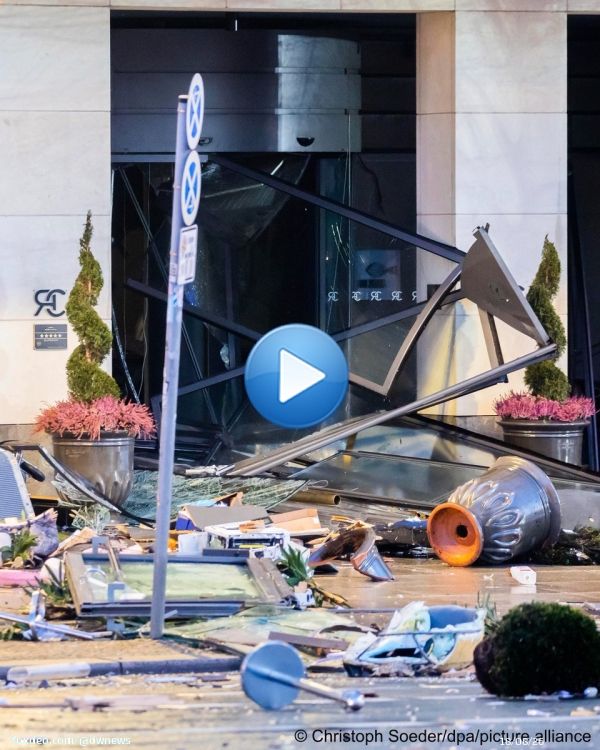 A giant aquarium burst in Berlin on Friday, creating a 'tsunami' of water and releasing 1,500 tropical fish into the lobby of a hotel.  More:
