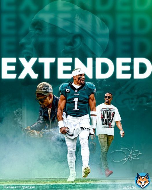 Keeping the main thing in Philly.  We've agreed to terms with Jalen Hurts on a 5-year extension through the 2028 season.  @JalenHurts | #FlyEaglesFly