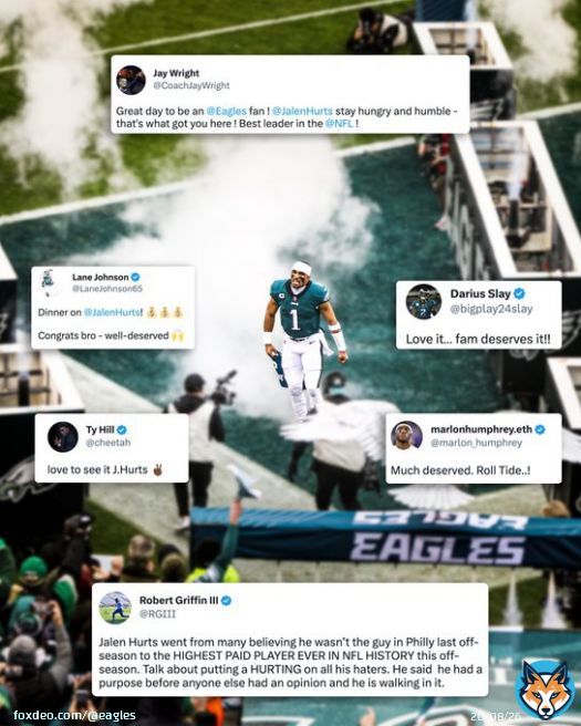Well respected   @JalenHurts | #FlyEaglesFly