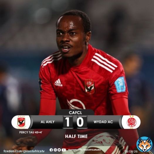 #CAFCL Mapumziko, Wydad Casablanca wako nyuma dhidi ya wenyeji Al Ahly kwenye mchezo wa kwanza wa fainali ya Klabu  Bingwa Afrika mjini Cairo.  Je, Al Ahly wataweza kuondoka na ushindi hapa?  #CAFCLFinal #AlAhly #WydadCasablanca