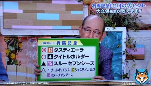 ウイニング競馬出演者 有馬記念本命馬  大久保洋吉 タスティエーラ 虎石晃 ソールオリエンス ジャンポケ斎藤 ジャスティンパレス キャプテン渡辺 ソールオリエンス