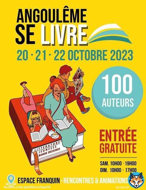 Retrouvez les auteurs de la maison au Salon Angoul&ecirc;me se livre : Florence Hinckel, @hugoclement  et @robinnicolas. +d'infos :  En partenariat avec la librairie Cosmopolite Espace Franquin, @villeangouleme