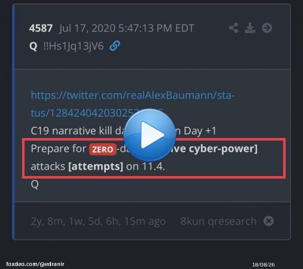 We are now in ZERO DAY.