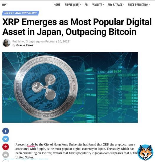 BOOOOOM   #XRP THE MOST POPULAR ASSET IN JAPAN   According to a Hong Kong study, #XRP had the highest spot trading, being more popular than in the US.   The study analysed the SPOT TRADING volume in February 2022, with nearly 1.36 billion units traded surpassing #Bitcoin's.