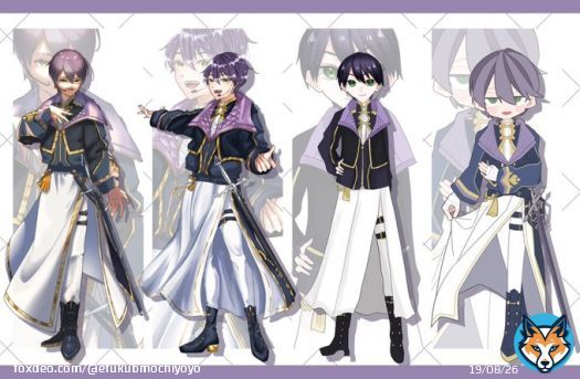 【イラスト合作】 4thライブFANTASIA衣装の剣持刀也さんを10人で描かせていただきました #金剛力也像  &darr;ご参加してくださった絵師様方はリプ欄にてご紹介いたします