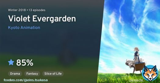 Watched Episode 2 of Violet Evergarden ( #AniList #VioletEvergarden