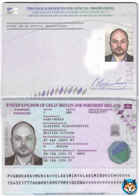 В лице Кара-Мурзы Россия потеряла своего лучшего гражданина Великобритании с ВНЖ в США  С ВНЖ особенная чекистская мерзость произошла: Владимир должен был его продлить в мае 2022 но в апреле уехал в СИЗО и не вернулся  Волосы стынут в жилах от такой репрессии  Орда