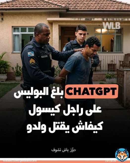 \ud83e\udd16\ud83d\udea8 برازيلي كان باغي يقتل ولدو عندو 8 سنين، لكن تشد قبل نهار واحد من تنفيذ الجريمة. حسب السلطات، كان كيهضر مع ChatGPT على تفاصيل الخطة، وحاول يكري قاتل مأجور ولكن رفض ملي عرف أن الضحية طفل. وكتقول السلطات بلي نظام OpenAI عرفها الا التهديدات، وبلغات بها السلطات الأمريكية اللي نسقات مع الشرطة البرازيلية، وهاد الشي خلاهم يوقفوه قبل ما ينفذ الجريمة. وزادت التحقيقات بينات أنه كان كييخطط حتى لهجمات على مدارس وكنائس ورجال الشرطة.