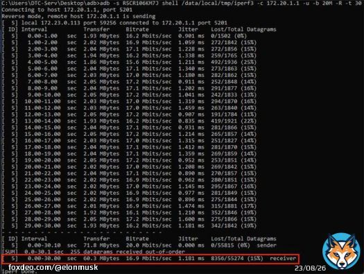 SpaceX just achieved peak download speed of 17Mb/s from satellite direct to unmodified Samsung Android phone