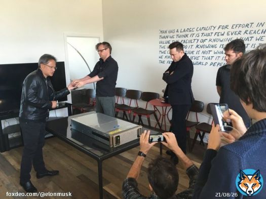 8 years agoQuoteSmoke-away@SmokeAwayyy&middot;13hJensen, Elon, and Ilya  OpenAI HQ - August 2016