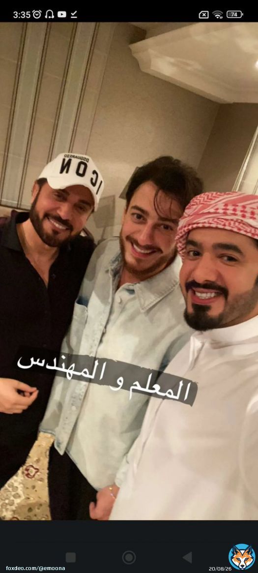 Saad Lamjarred and Majid Almohandis with Prince Mohammed Bin Sultan Alnahyan From Dubai at a Private Studio #النجم_العالمي_سعد_لمجرد #سعد_لمجرد #سعد_لمجرد_تنور_بغداد #الحلق_اللي_عامل_قلق #سعد_في_بغداد #saad_in_baghdad