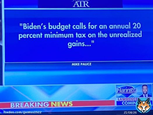 If Biden passes an annual 20% minimum tax on unrealized gains this will shut down the stock market faster than you can say communist!